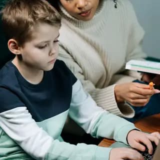 Tutor supporting a student with AP coursework